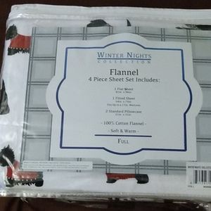 100% Full size Flannel 4 piece  sheet set